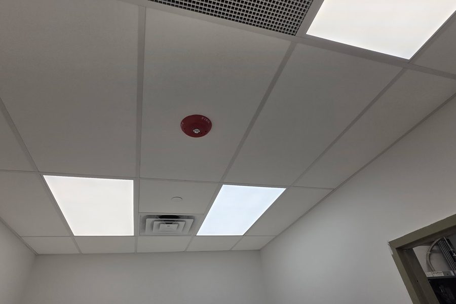 Metal stud framing in a commercial shell, El Paso